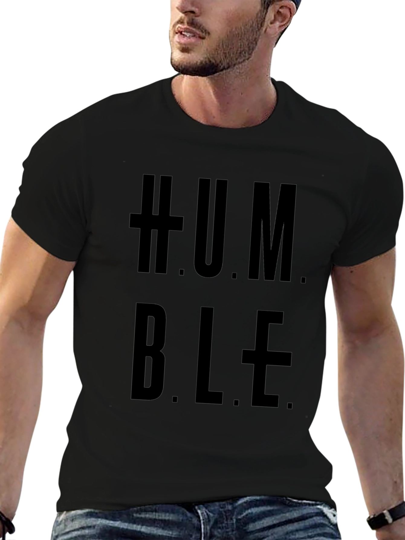 Humble Graphic Print Black T-Shirt