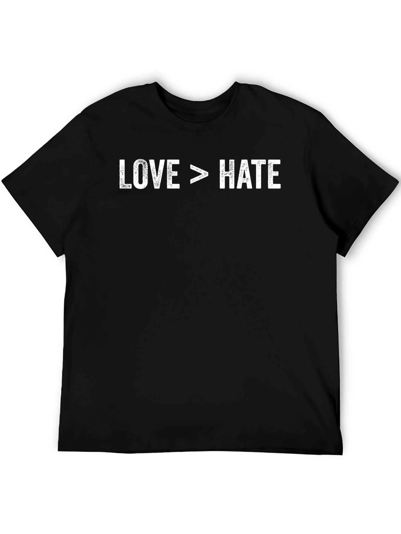 Love > Hate Graphic T-Shirt - Positive Message Tee