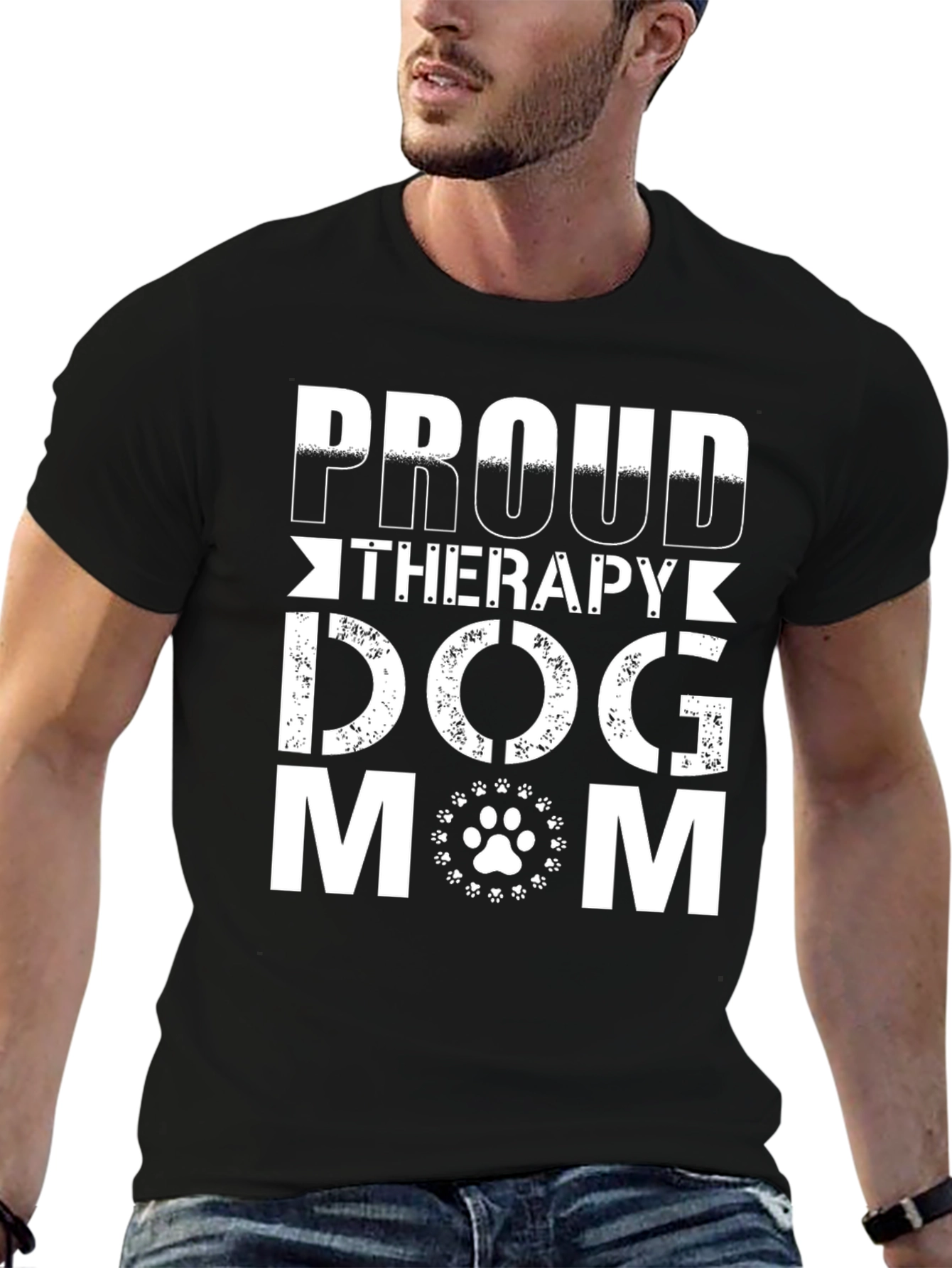 Proud Therapy Dog Mom Tee - Unisex