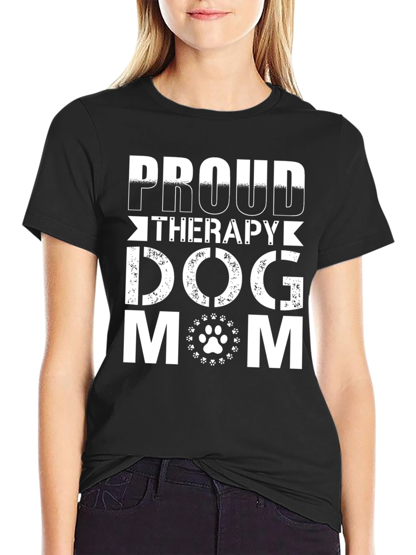Proud Therapy Dog Mom Tee - Unisex
