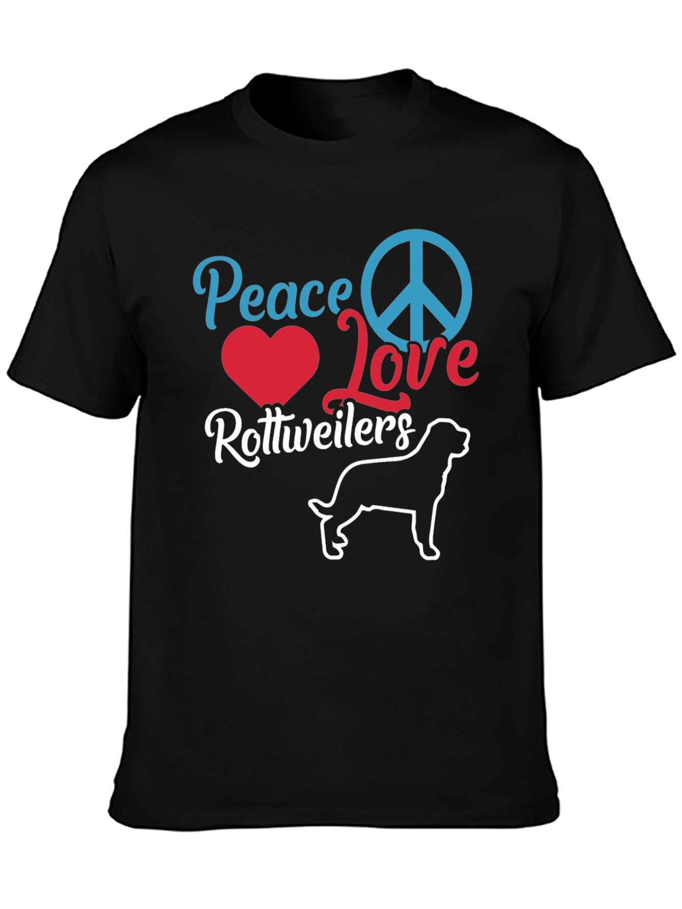 Peace Love Rottweilers Graphic Tee
