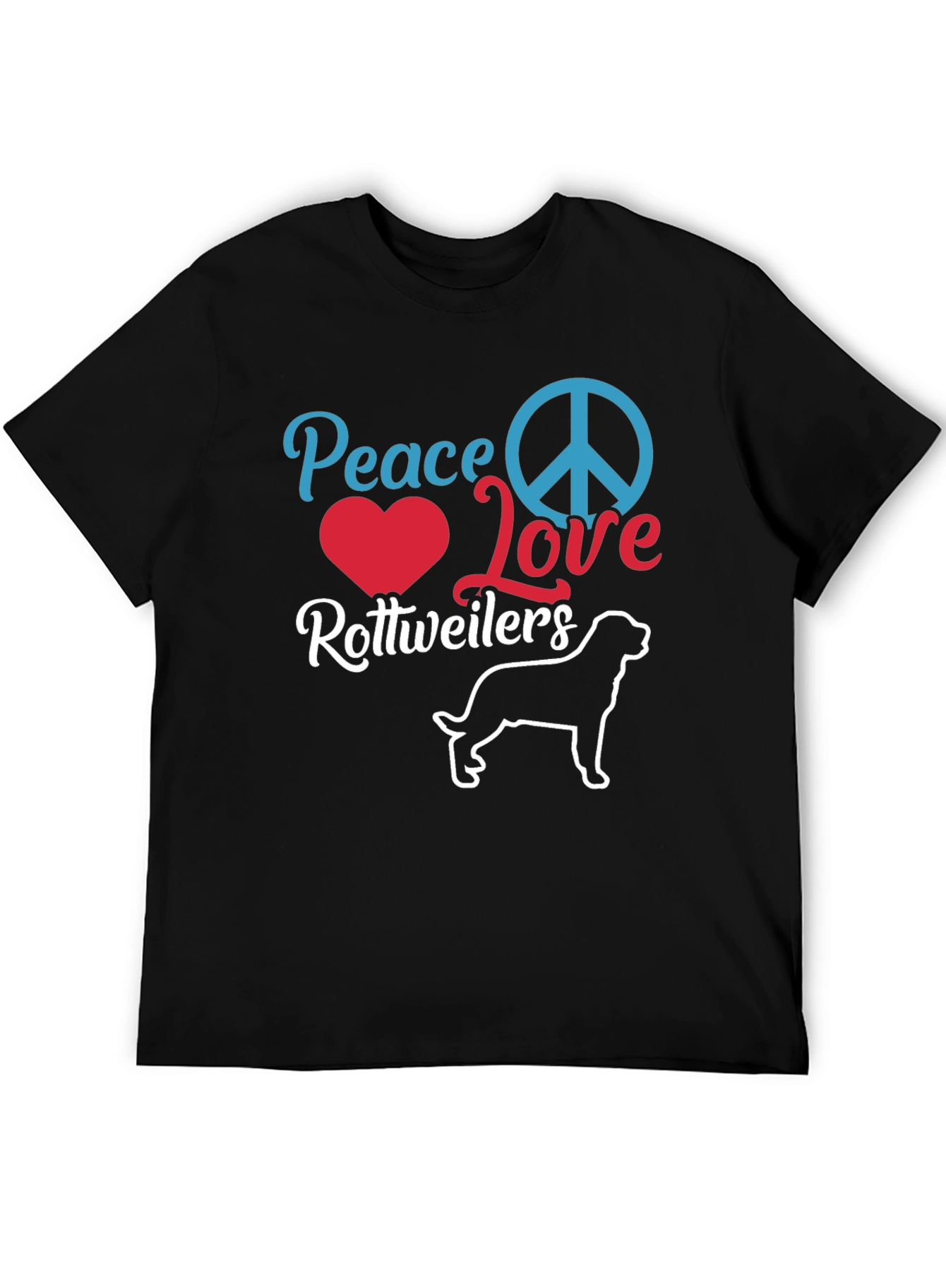 Peace Love Rottweilers Graphic Tee