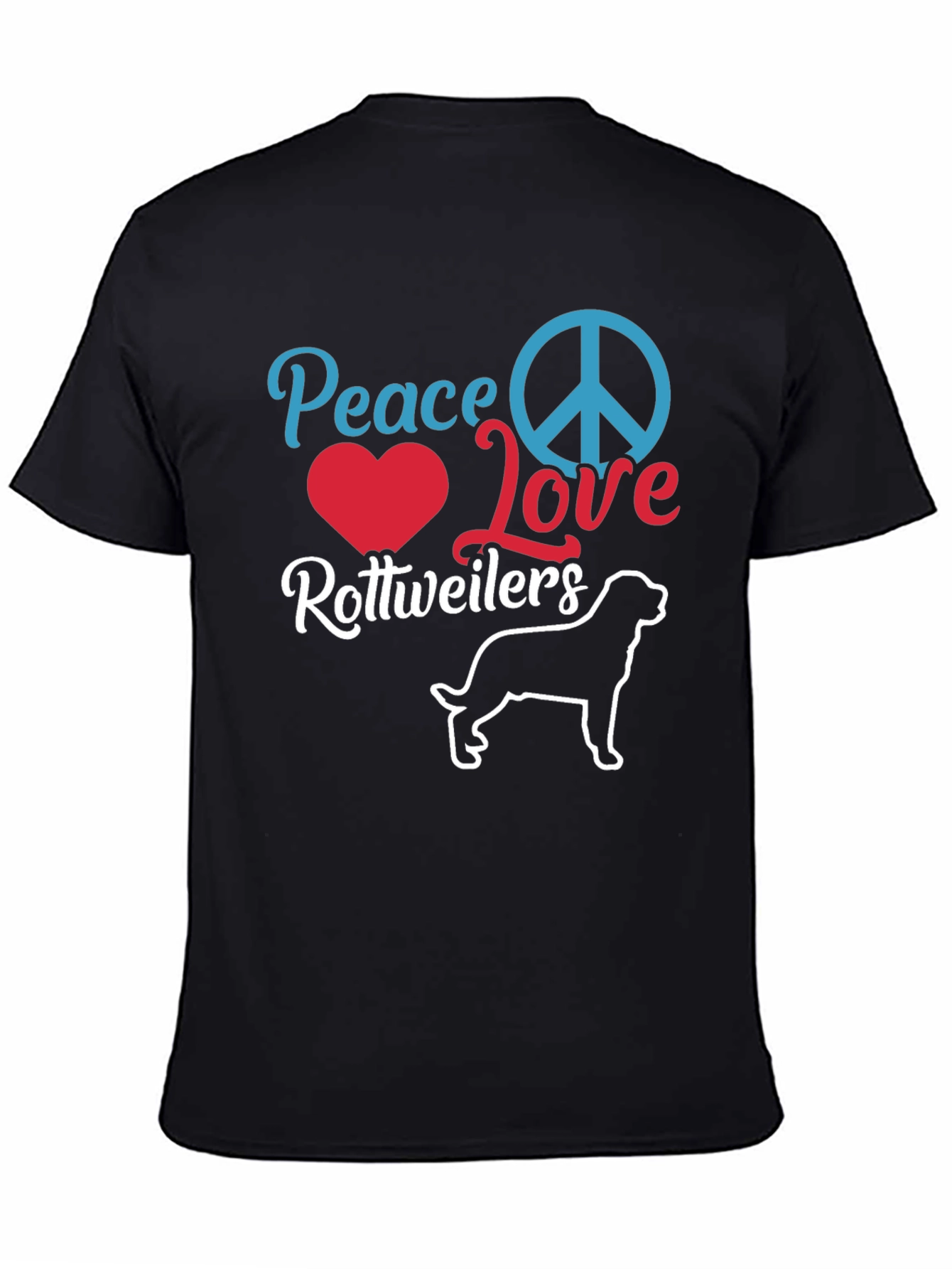 Peace Love Rottweilers Graphic Tee