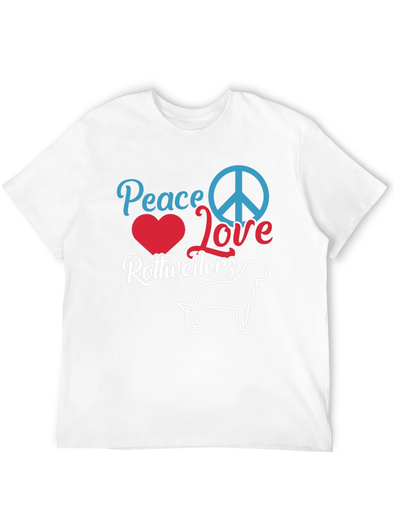 Peace Love Rottweilers Graphic Tee