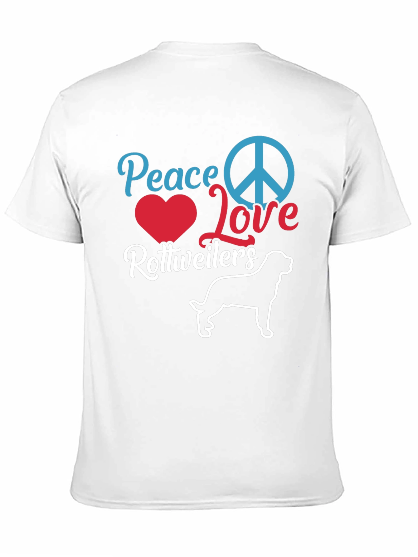 Peace Love Rottweilers Graphic Tee