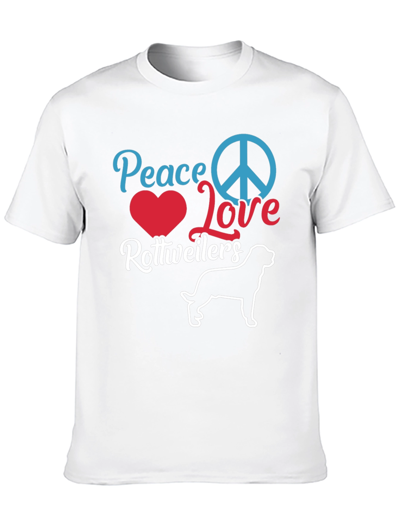 Peace Love Rottweilers Graphic Tee