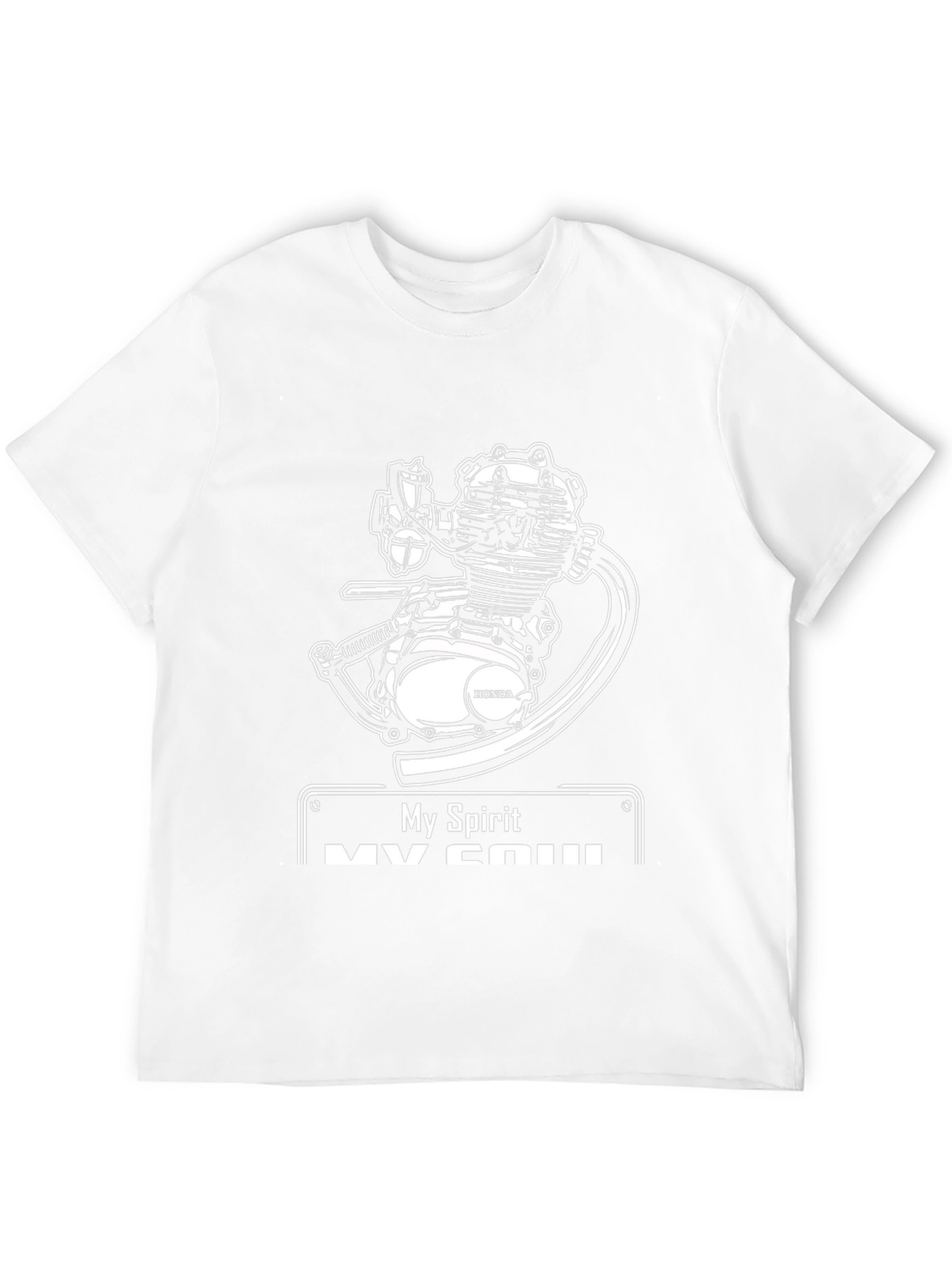 My Spirit Honda Engine Black T-Shirt