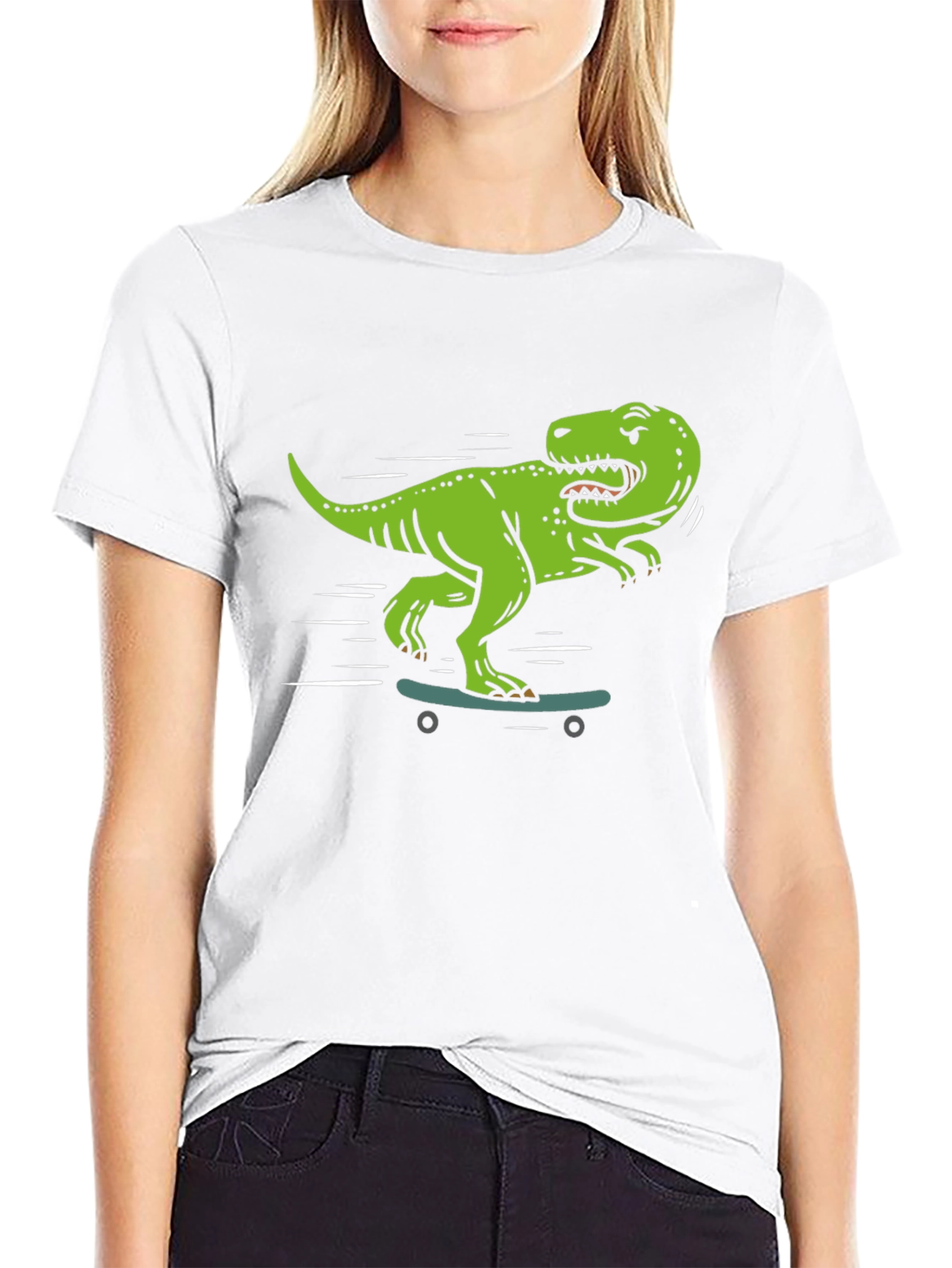 Dino Skate T-Shirt - Cool Graphic Tee