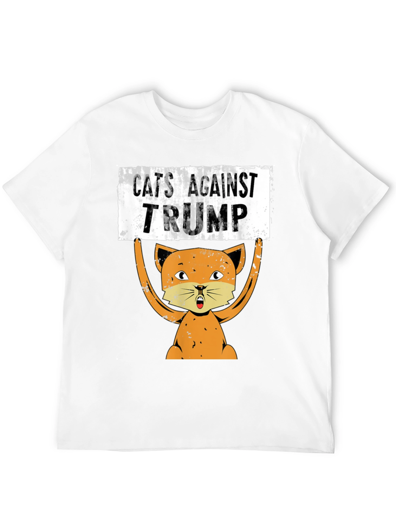 Cats Against Trump Graphic T-Shirt - Political Tee