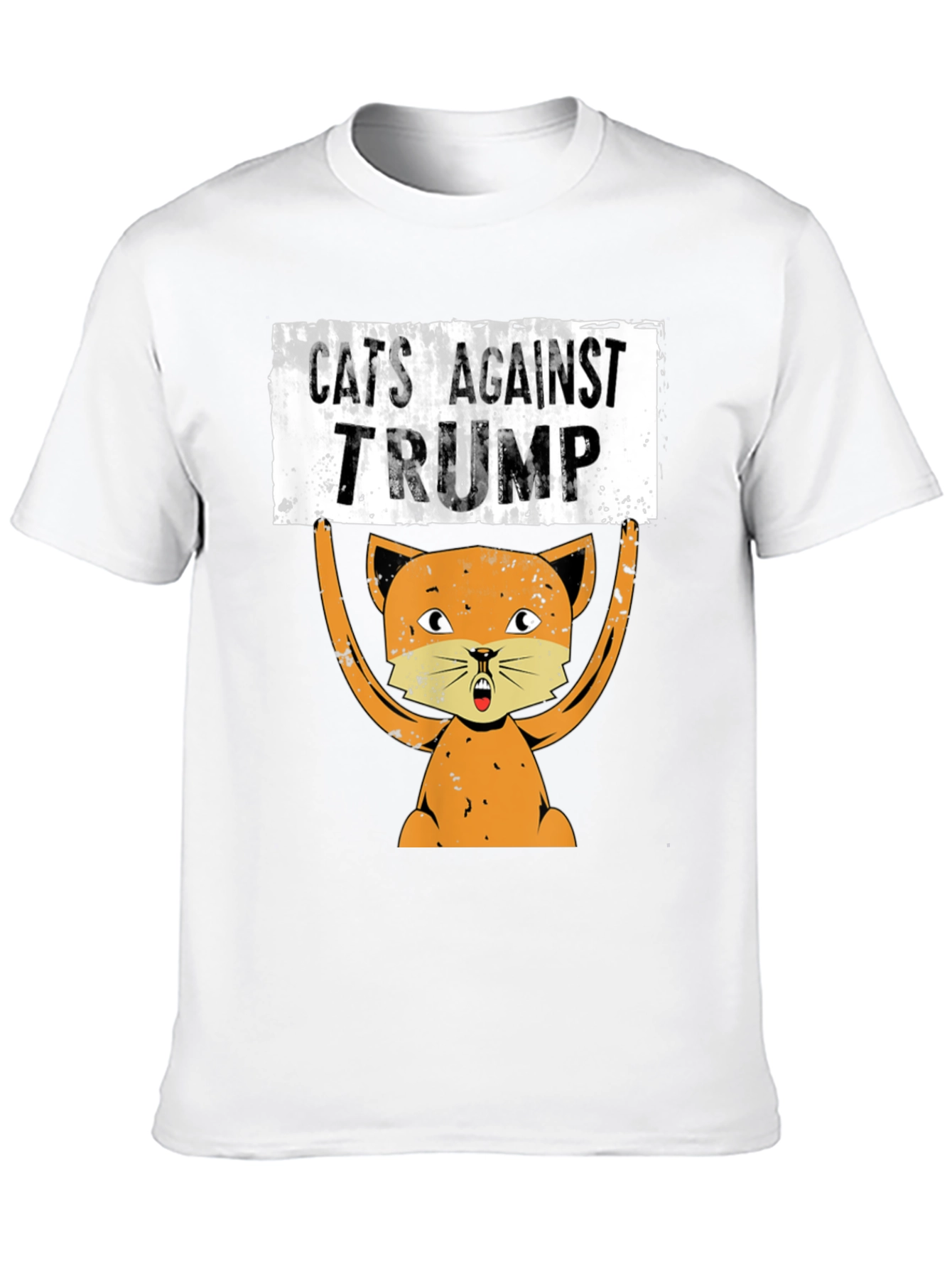 Cats Against Trump Graphic T-Shirt - Political Tee