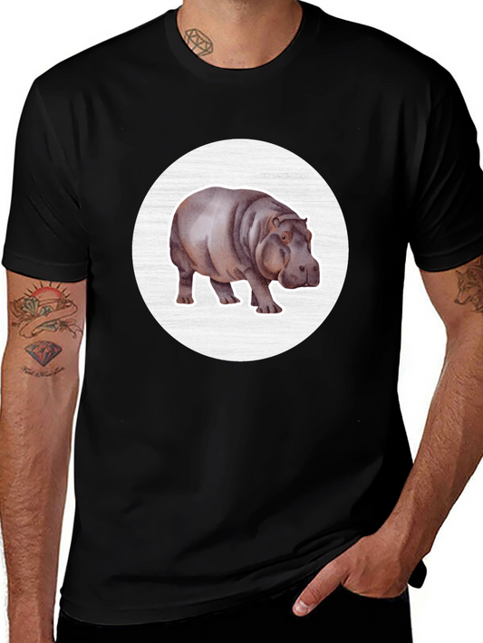 Hippo Graphic Tee - Stylish Animal Lover Shirt