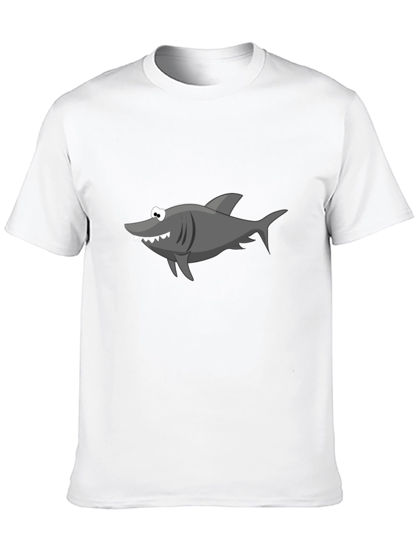 Shark Graphic Tee - Black Crew Neck