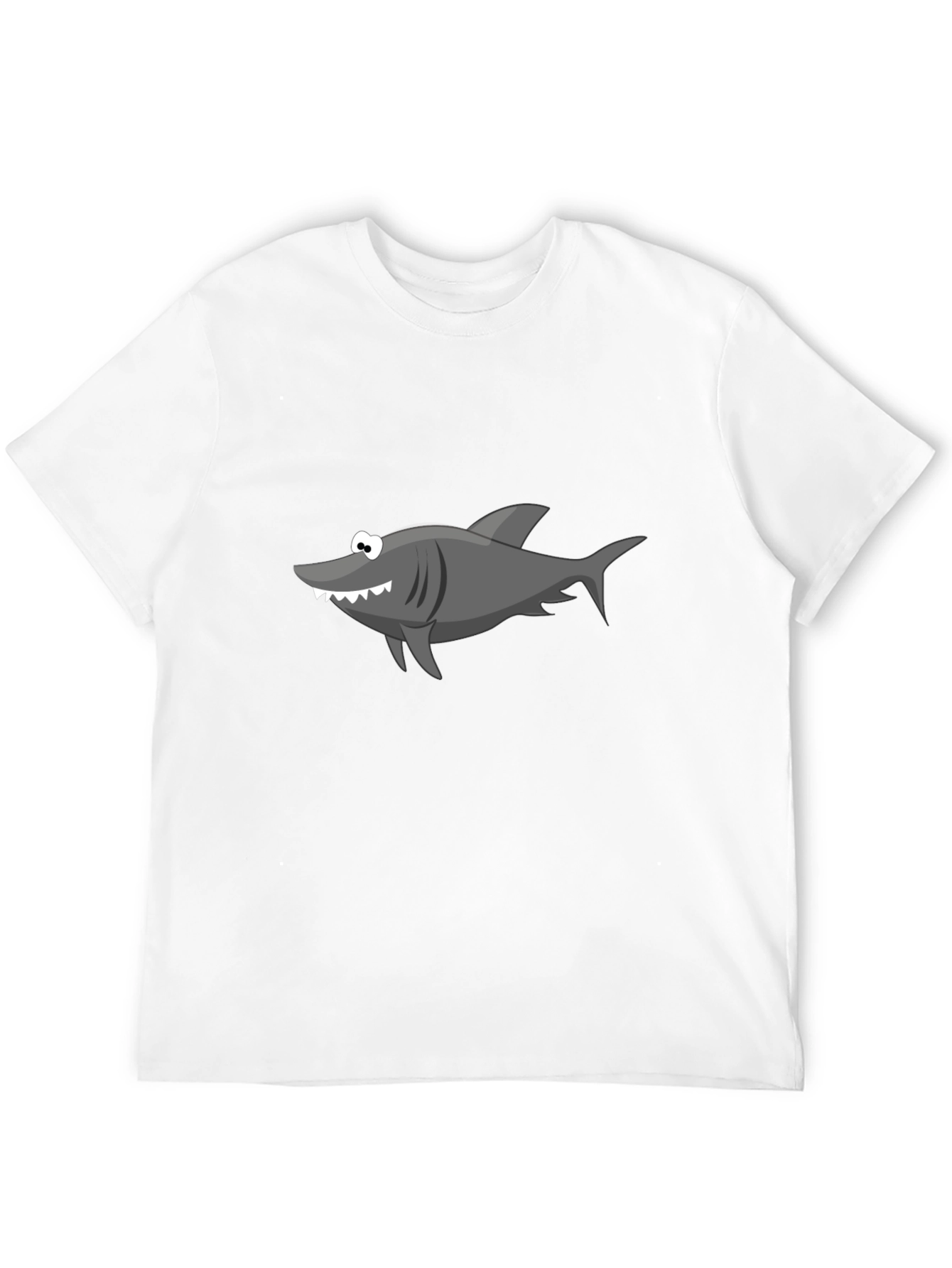 Shark Graphic Tee - Black Crew Neck