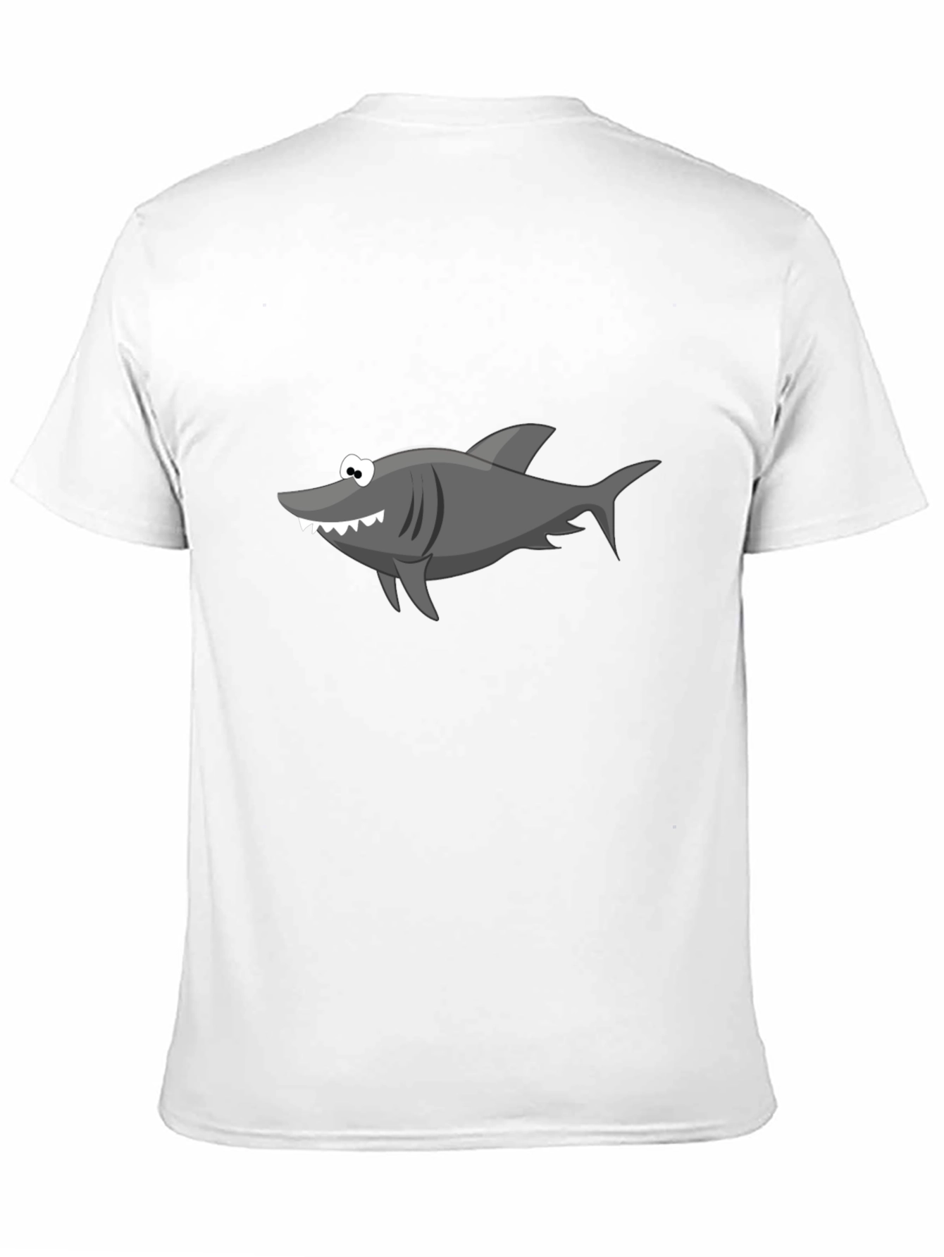 Shark Graphic Tee - Black Crew Neck