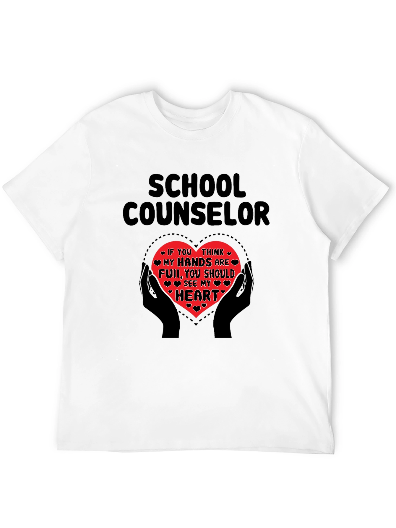 School Counselor Heart Graphic Tee