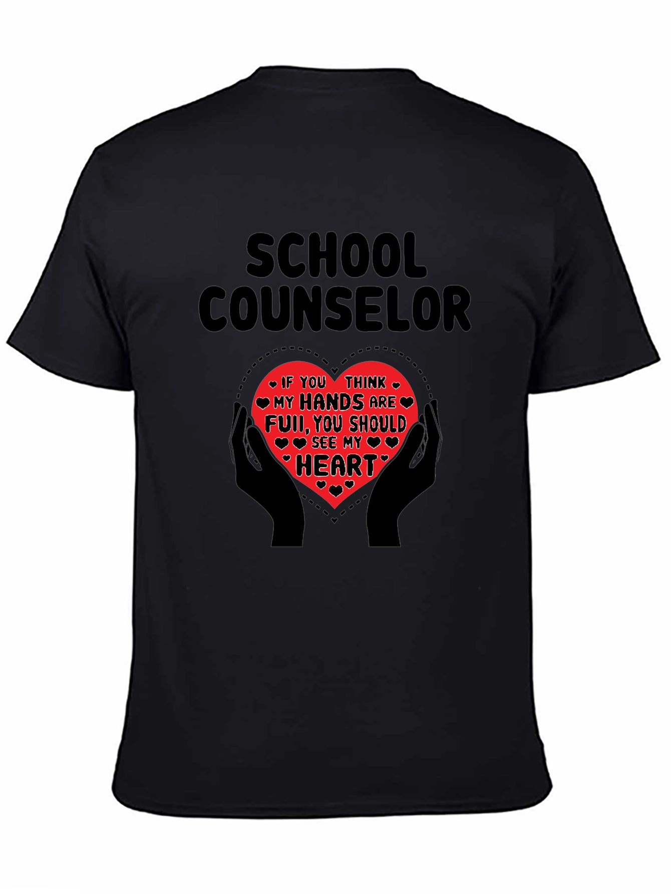 School Counselor Heart Graphic Tee