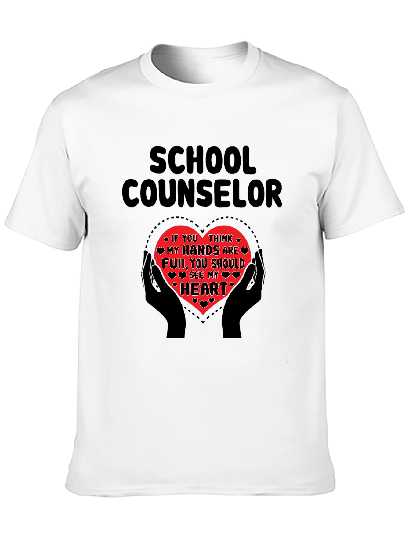 School Counselor Heart Graphic Tee