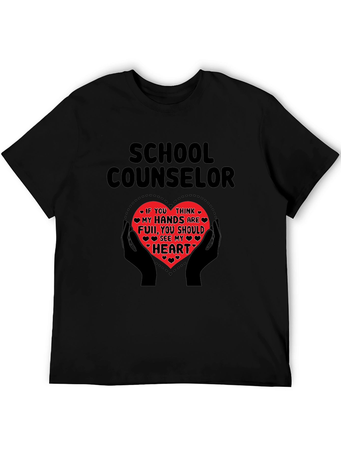 School Counselor Heart Graphic Tee