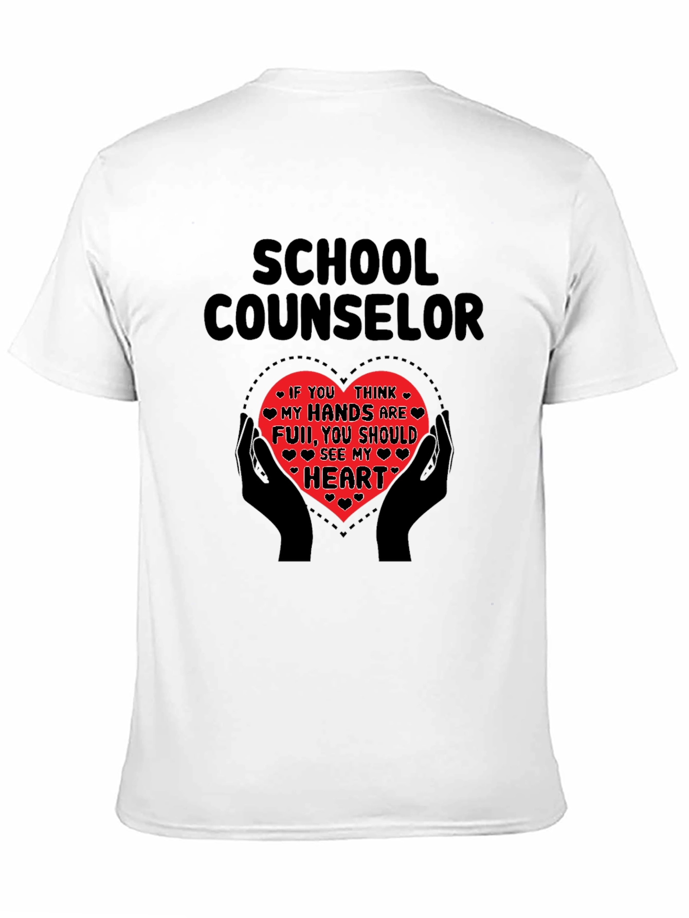 School Counselor Heart Graphic Tee