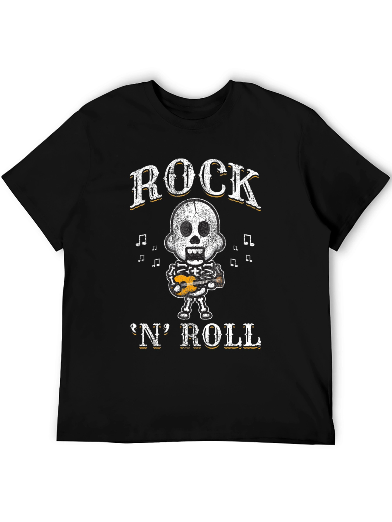 Rock N Roll Skeleton Graphic T-Shirt