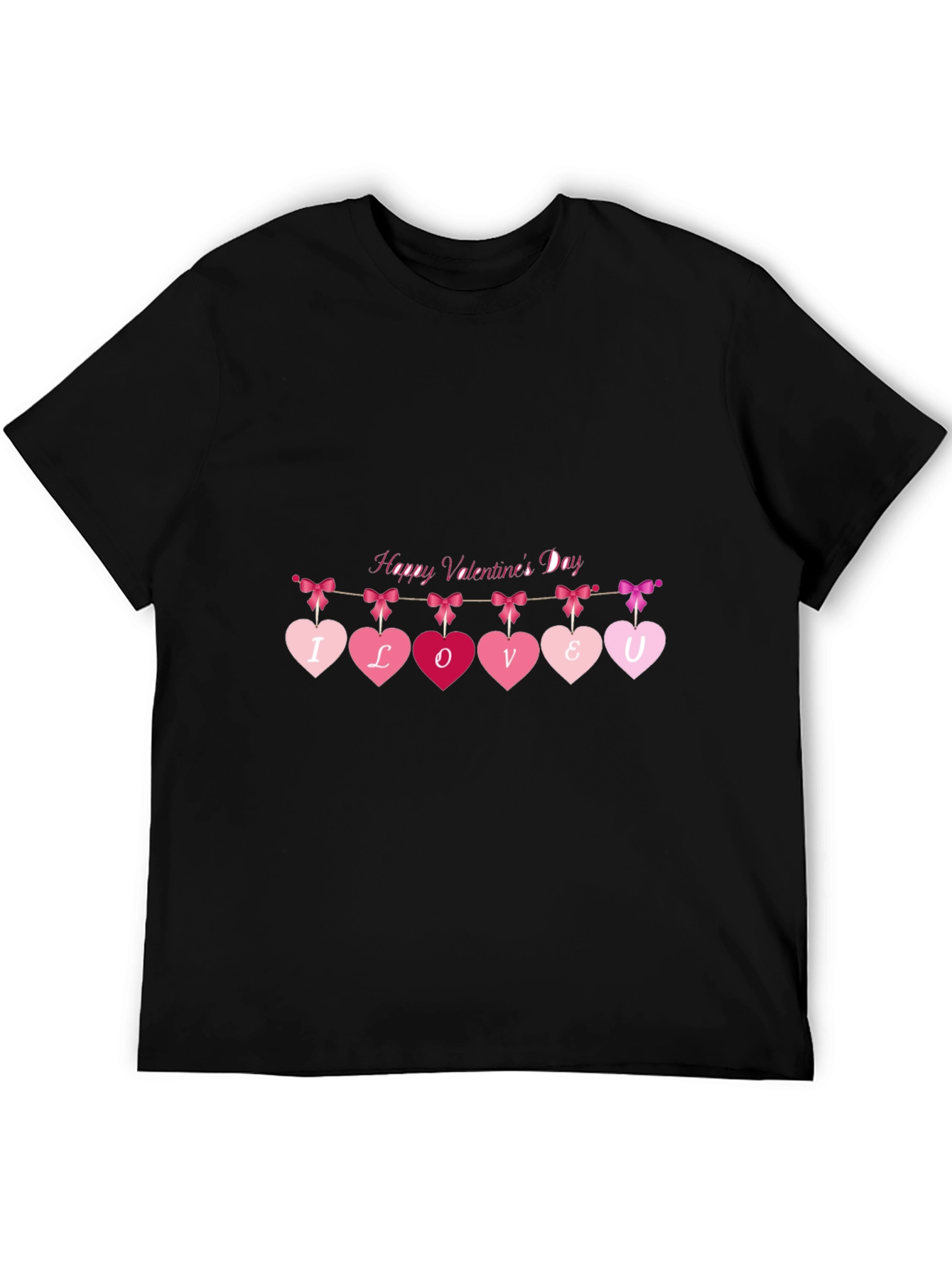 Valentines Day Heart Banner Graphic Tee