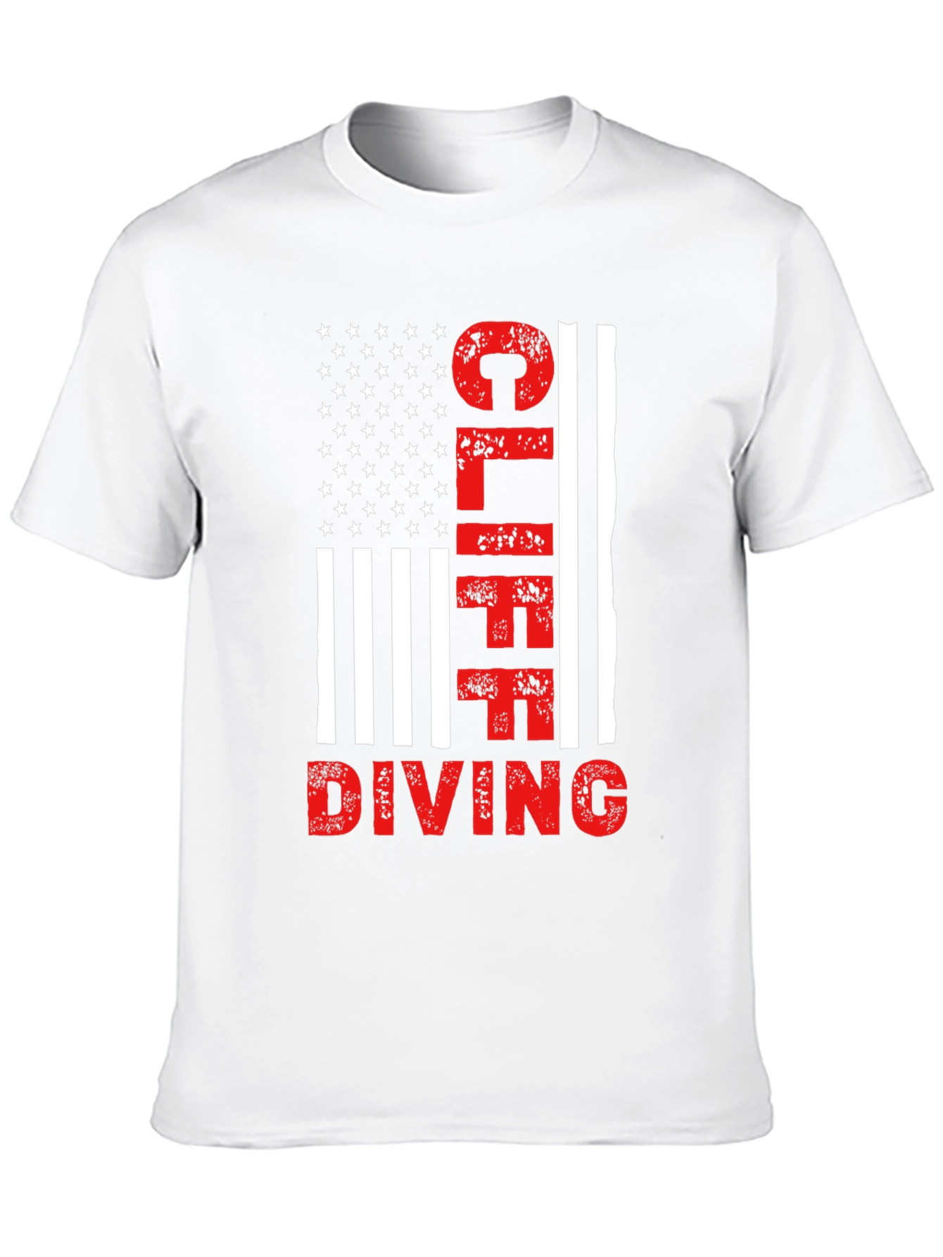 Cliff Diving American Flag Graphic T-Shirt