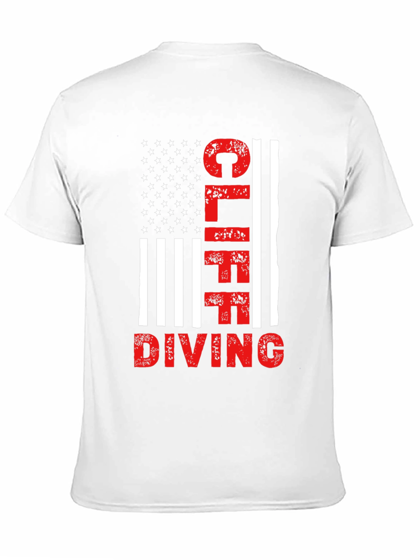 Cliff Diving American Flag Graphic T-Shirt