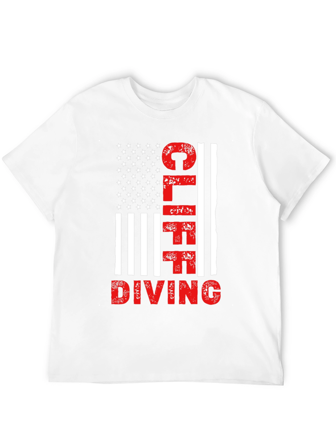 Cliff Diving American Flag Graphic T-Shirt