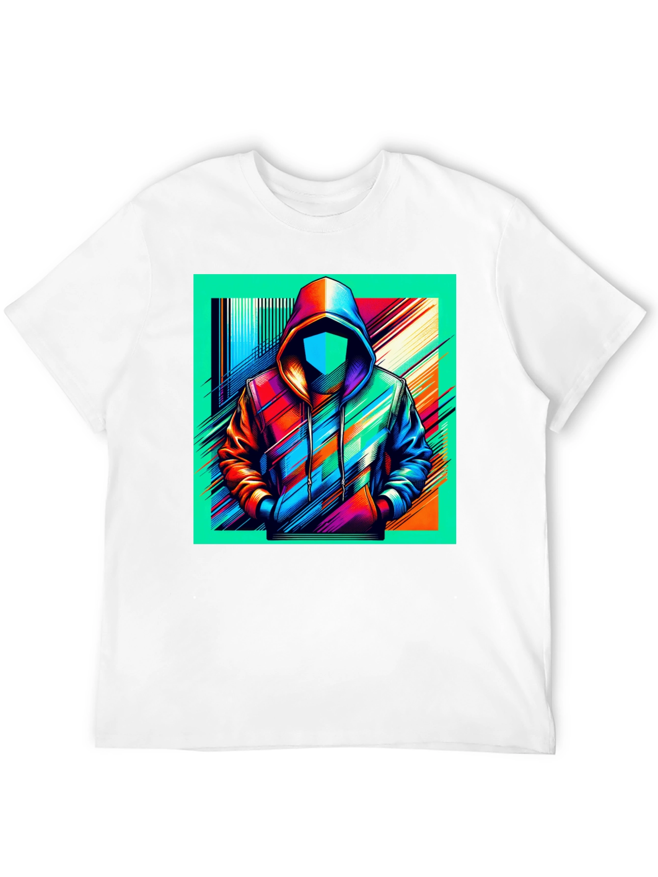 Abstract Hoodie Design Black T-Shirt