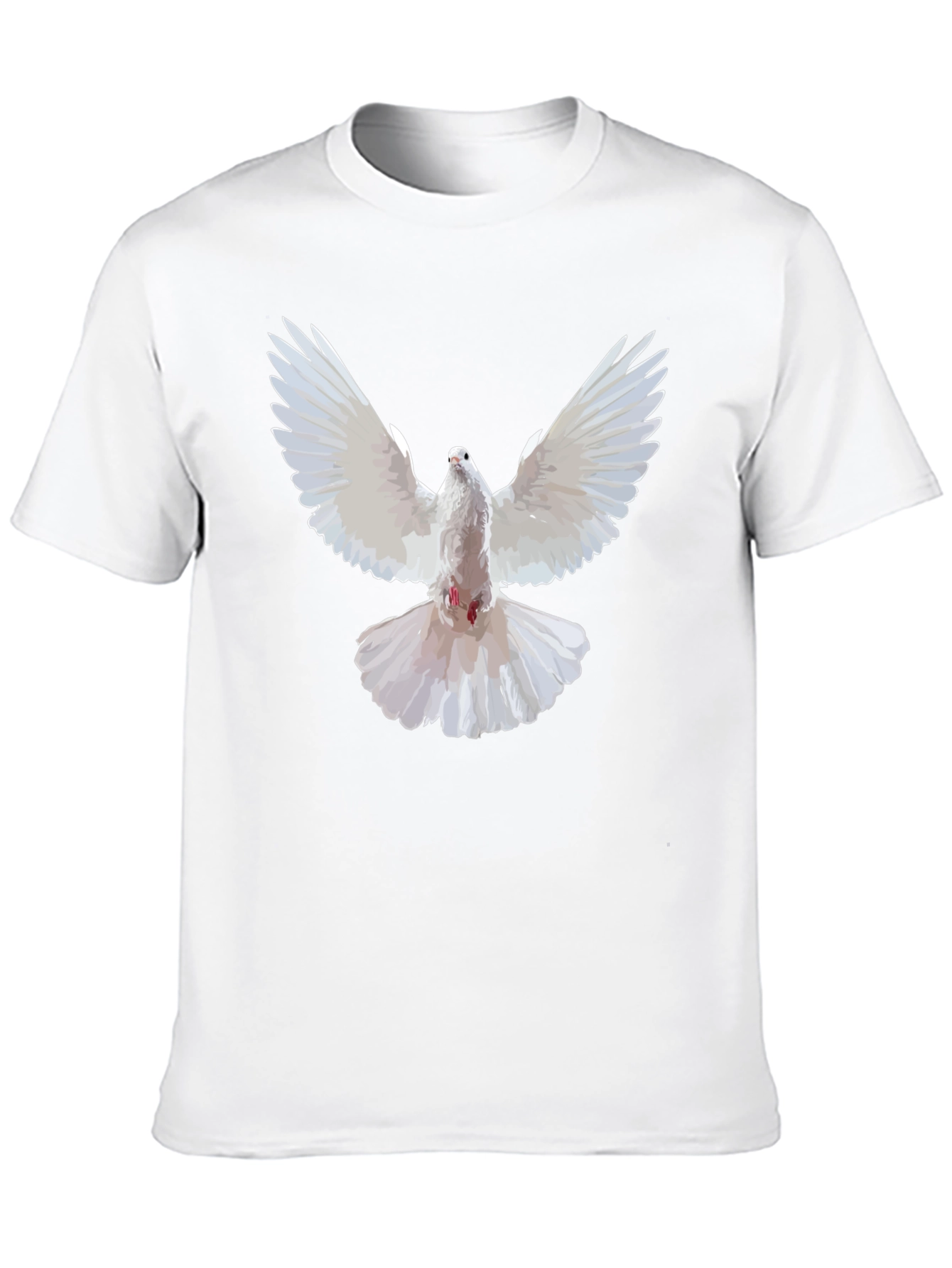 White Dove Graphic Black T-Shirt