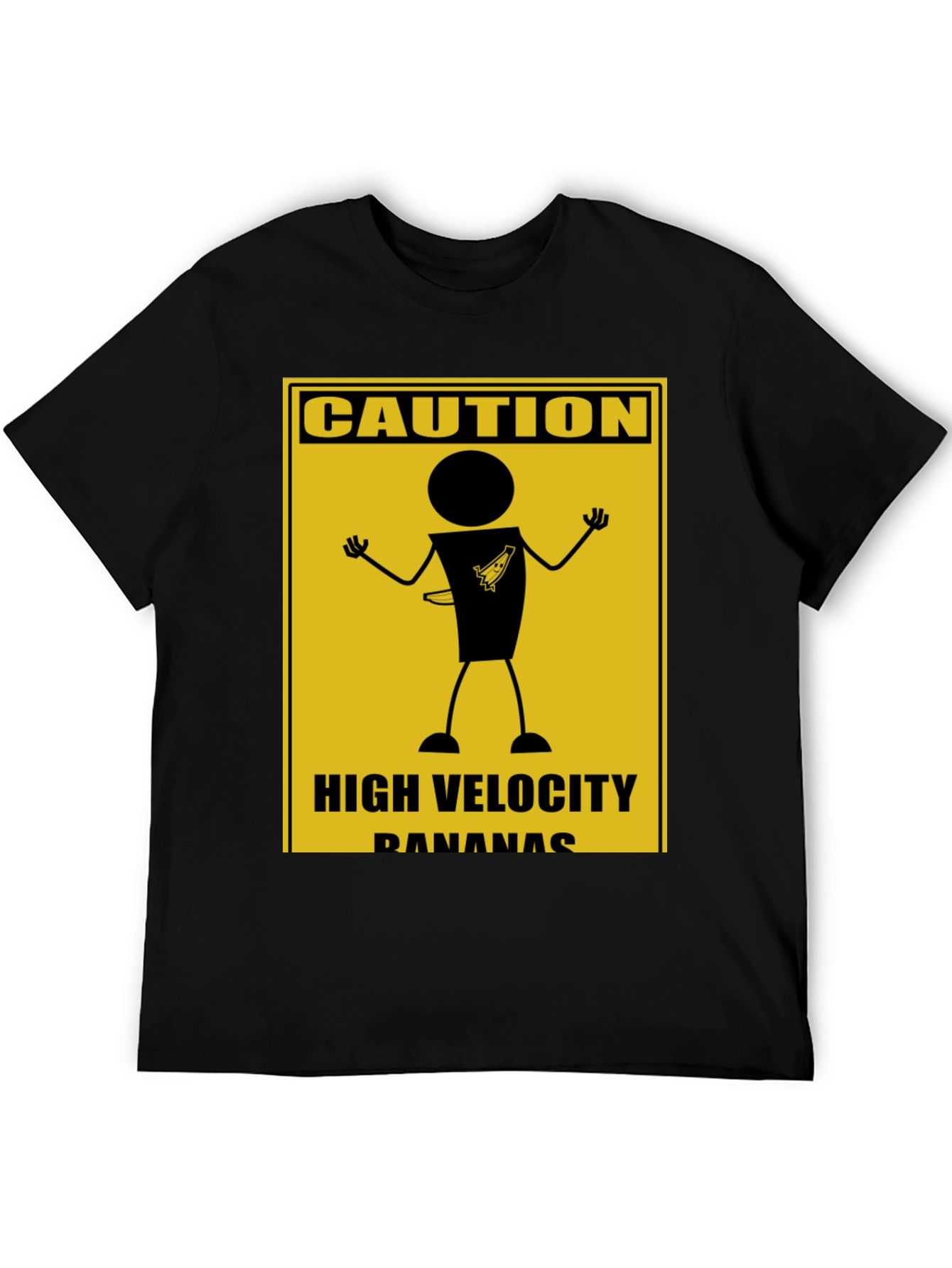 Caution High Velocity Bananas Graphic T-Shirt
