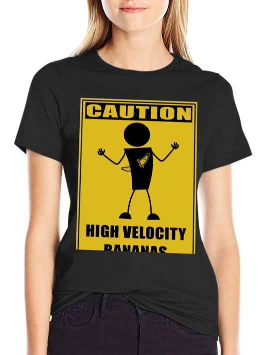 Caution High Velocity Bananas Graphic T-Shirt
