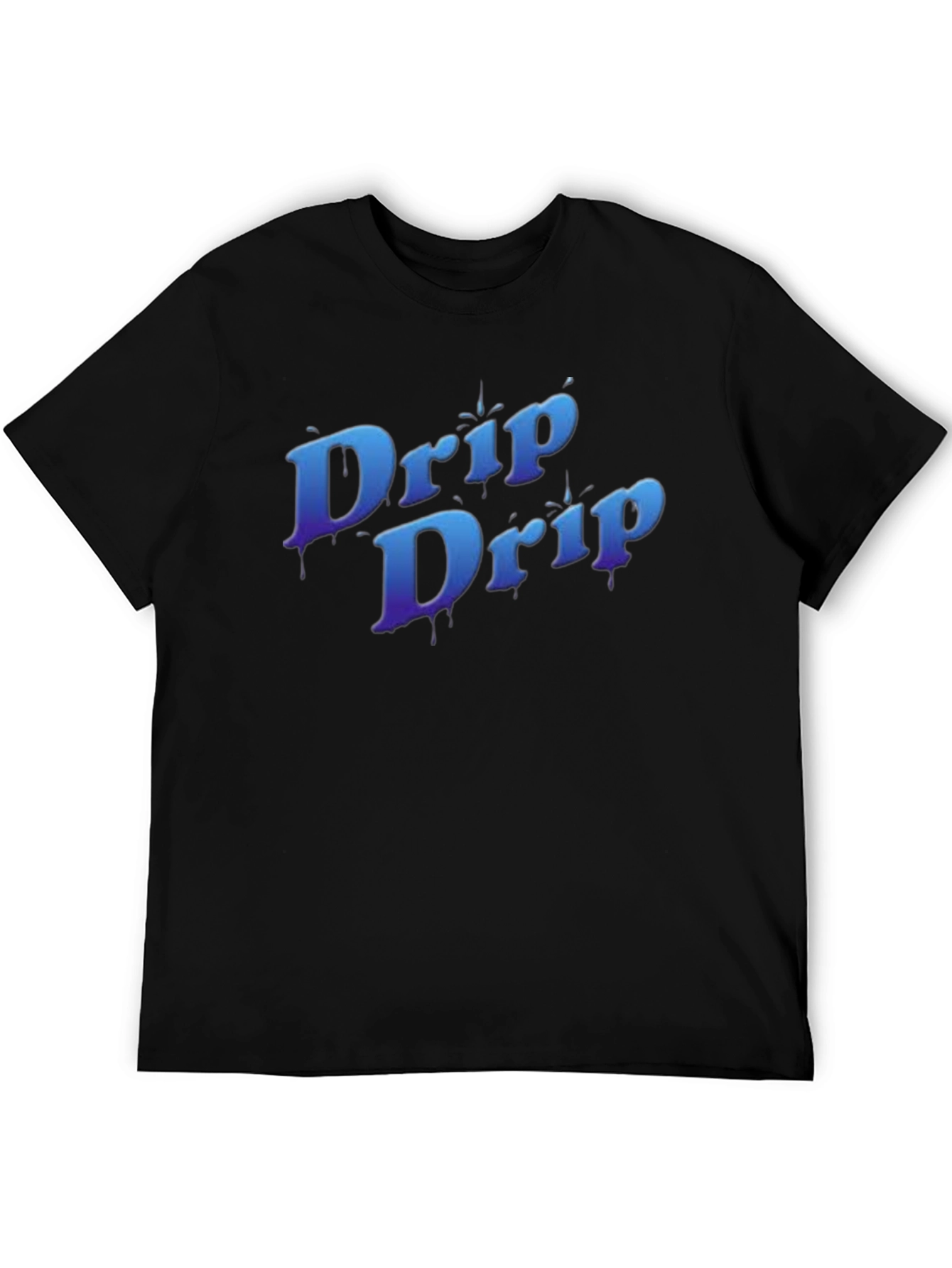 Drip Drip Graphic Print Mens Black T-Shirt