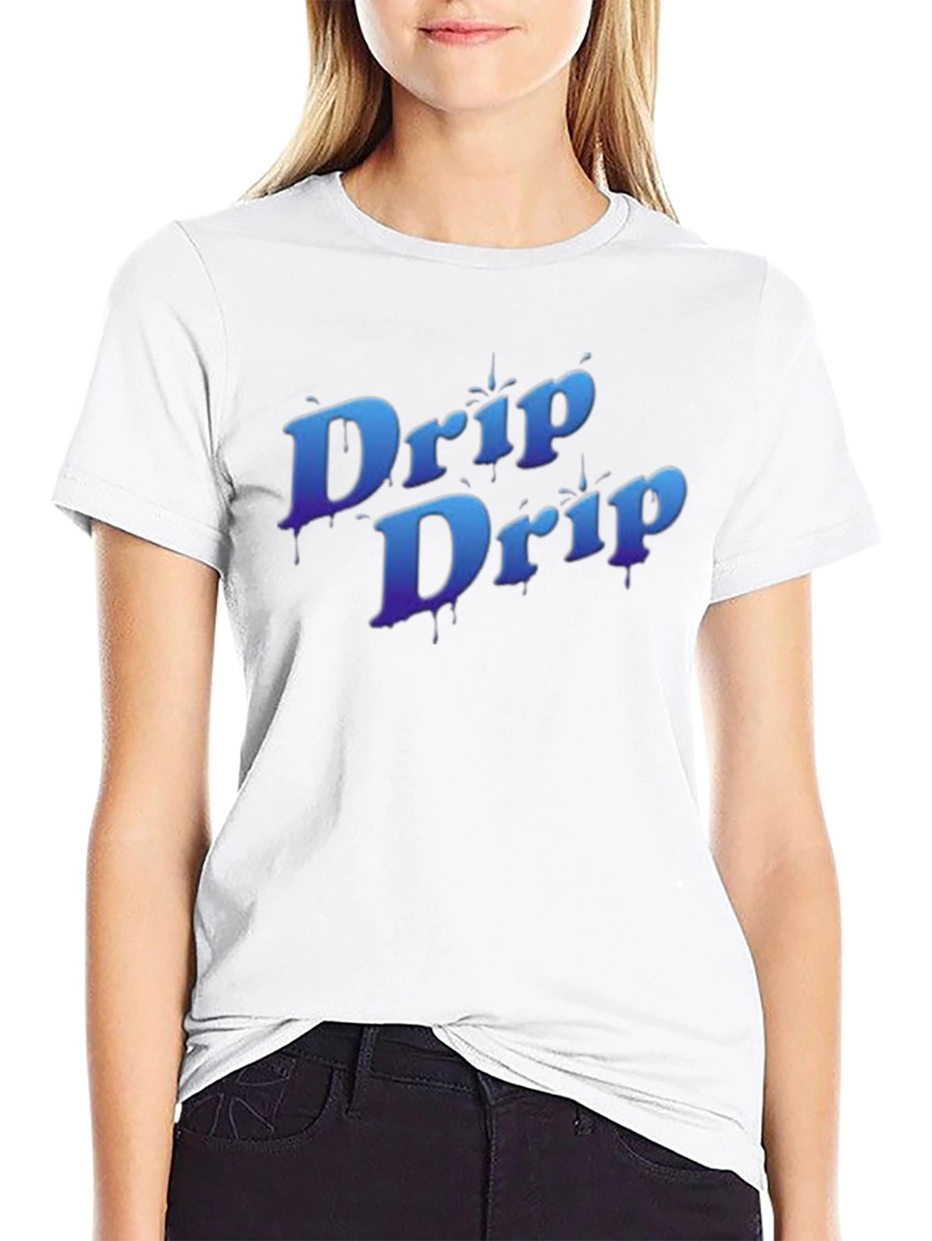 Drip Drip Graphic Print Mens Black T-Shirt