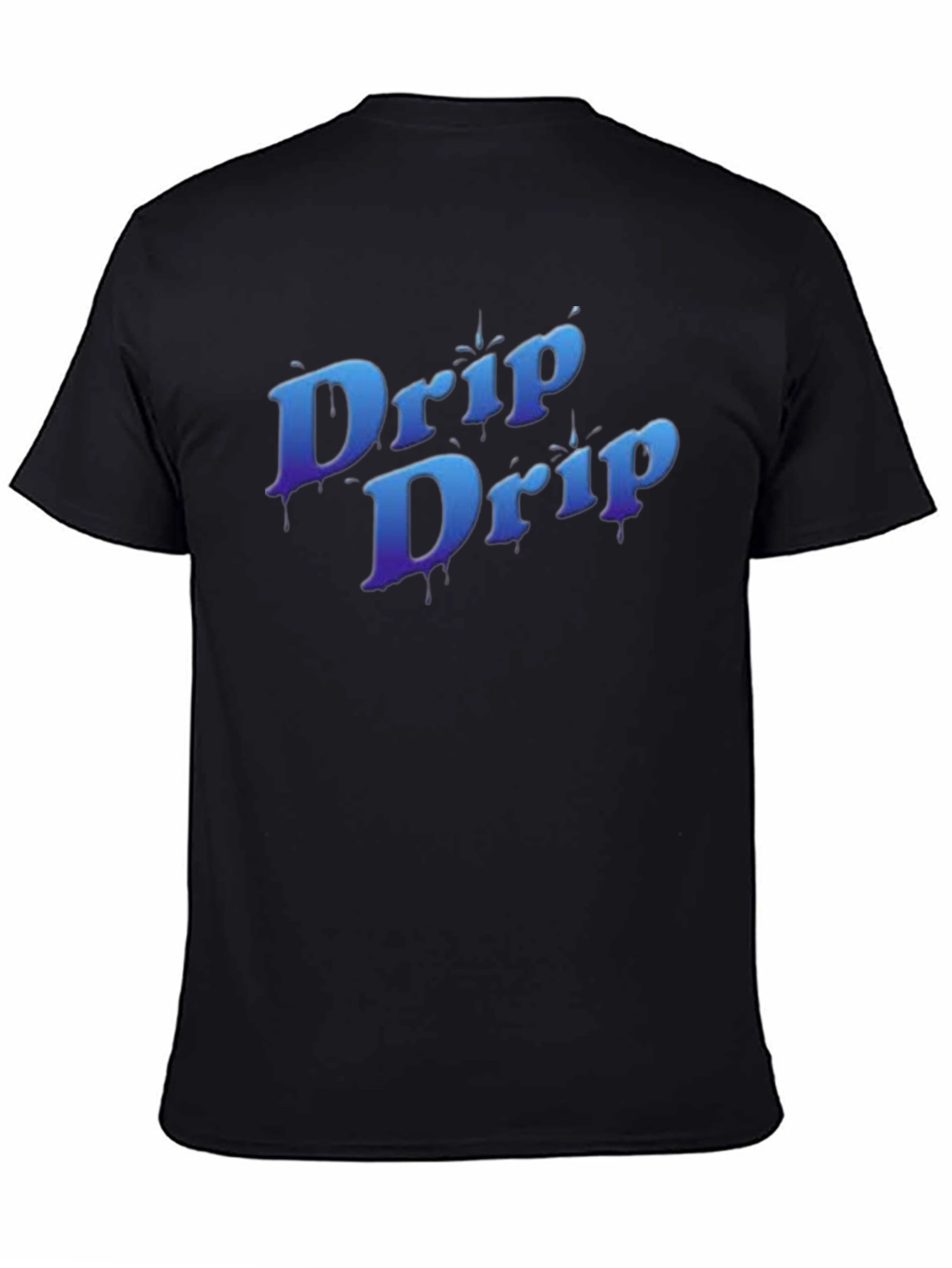 Drip Drip Graphic Print Mens Black T-Shirt