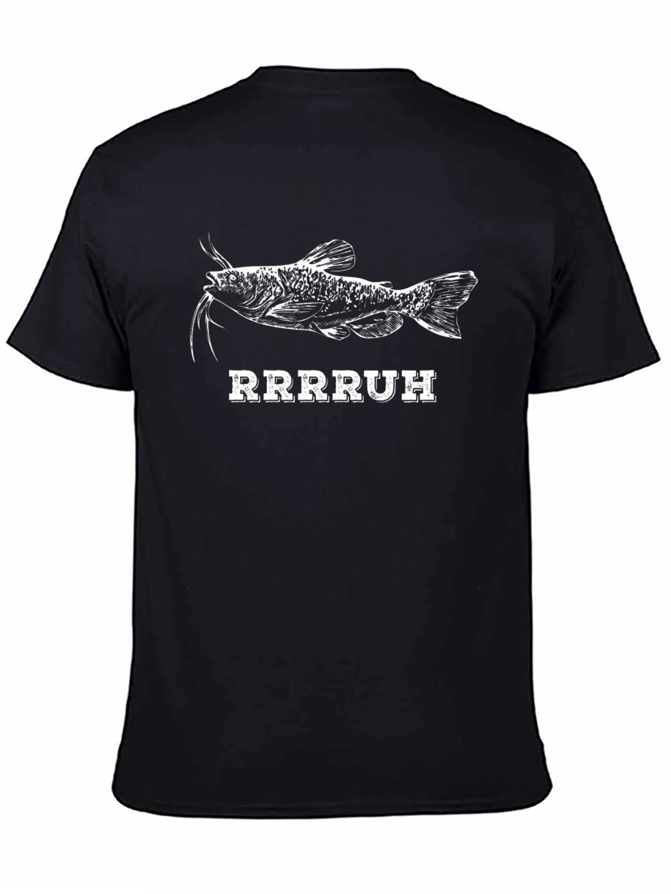 Black Catfish Graphic T-Shirt - RRRRUH Funny Tee