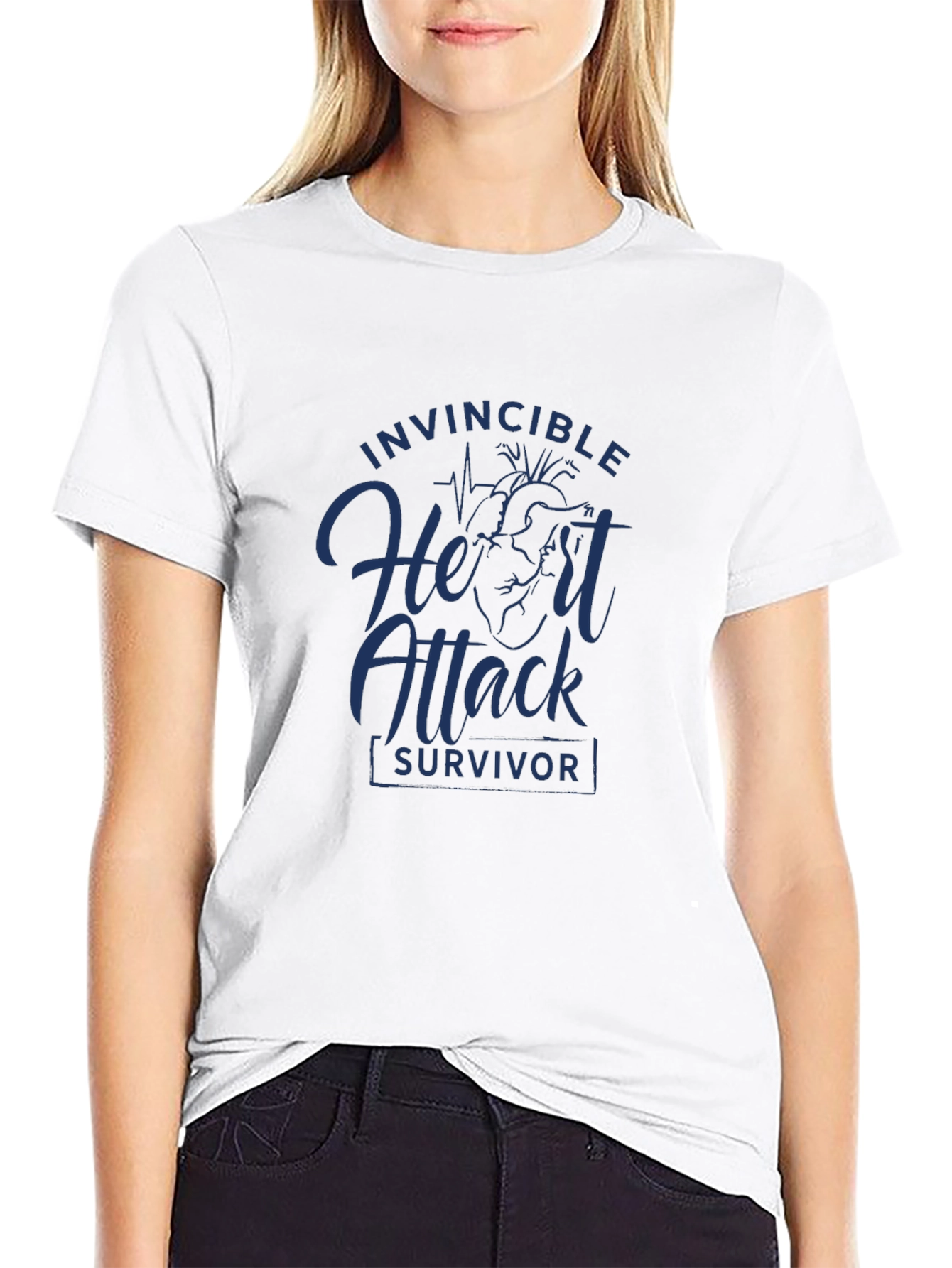 Invincible Heart Attack Survivor Graphic Tee