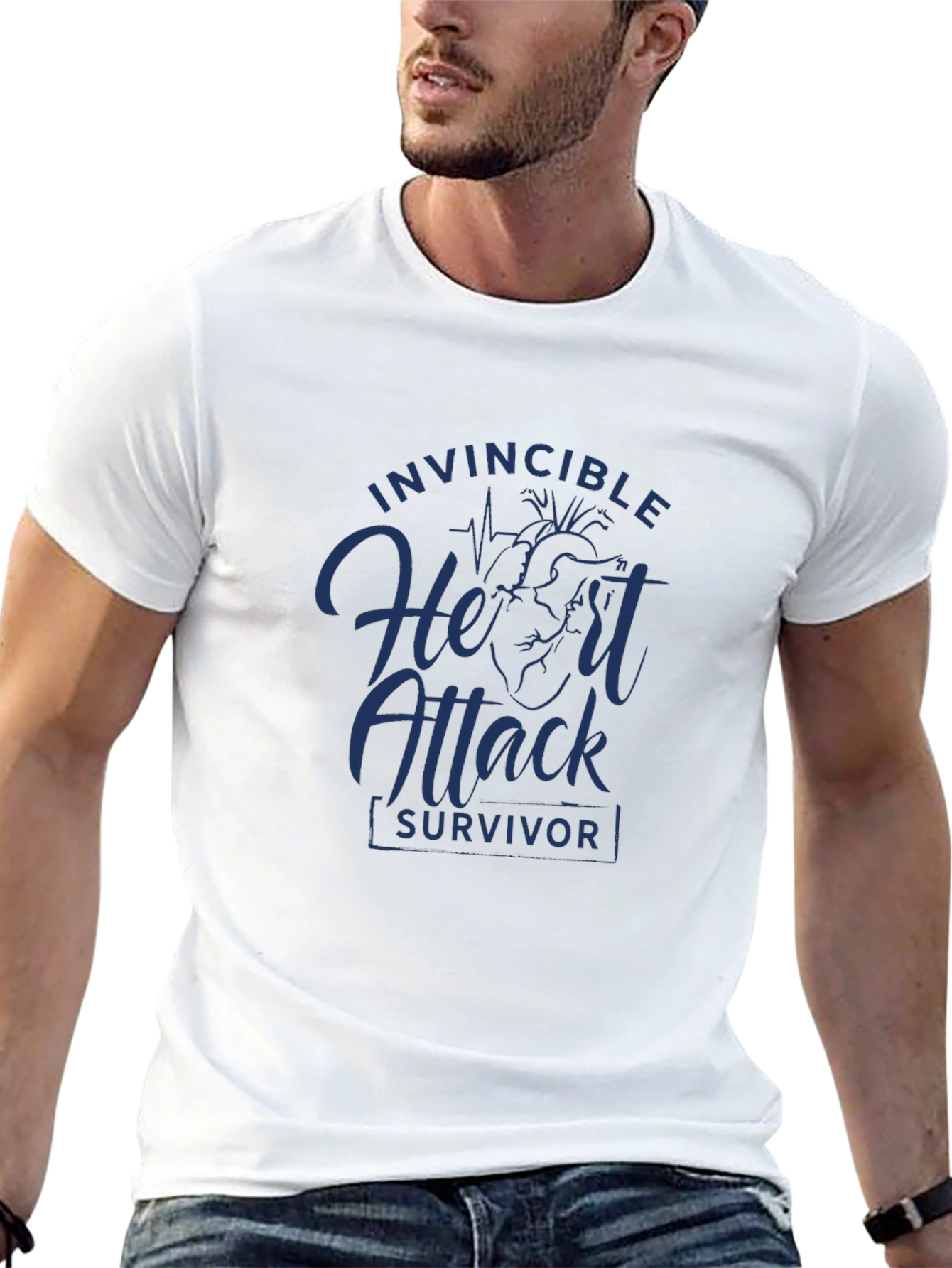 Invincible Heart Attack Survivor Graphic Tee