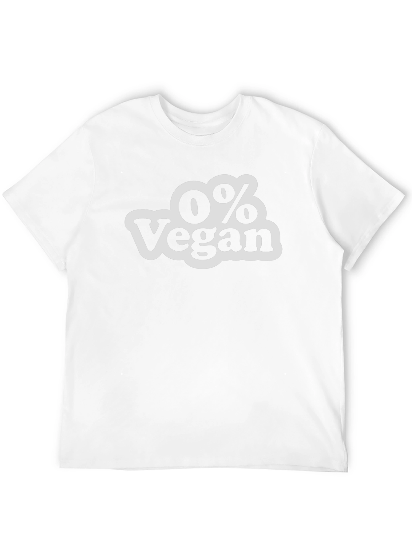 0% Vegan Slogan T-Shirt - Bold Statement Tee