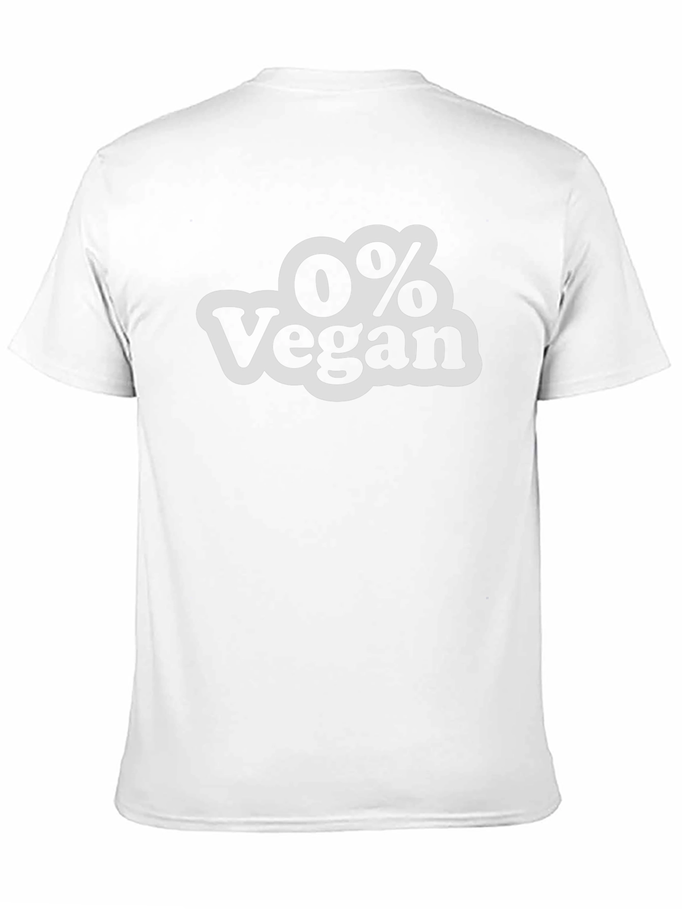 0% Vegan Slogan T-Shirt - Bold Statement Tee