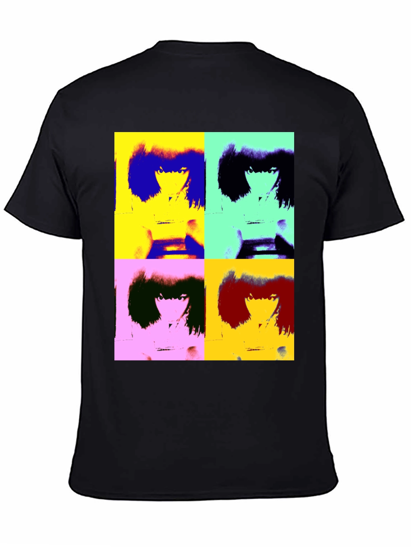 Pop Art Graphic Tee - Retro Style Black T-Shirt