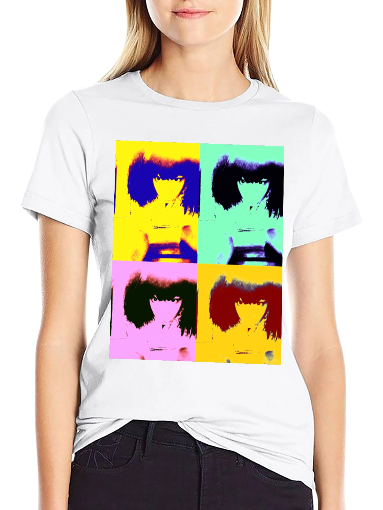 Pop Art Graphic Tee - Retro Style Black T-Shirt