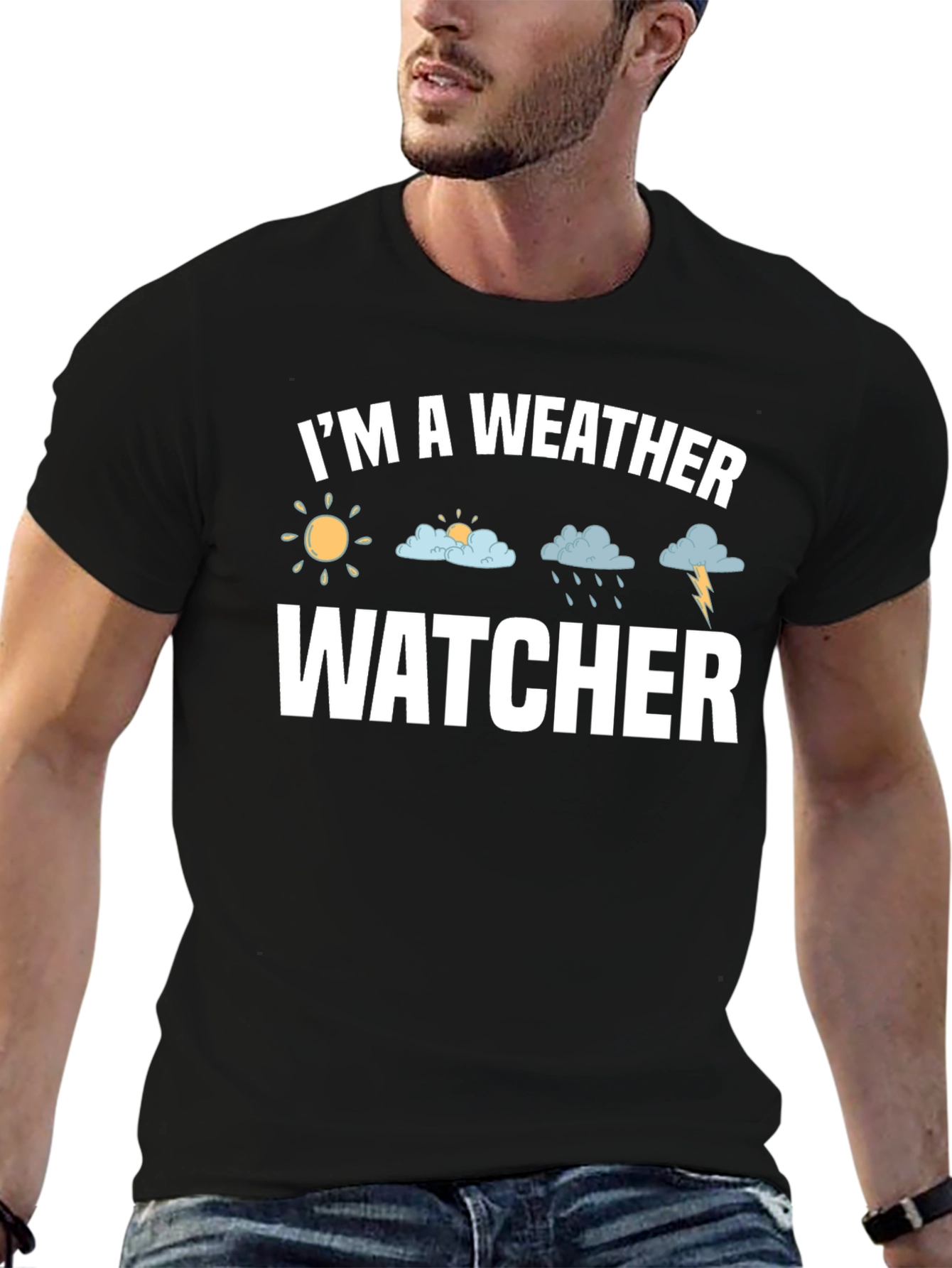 Im A Weather Watcher Black T-Shirt