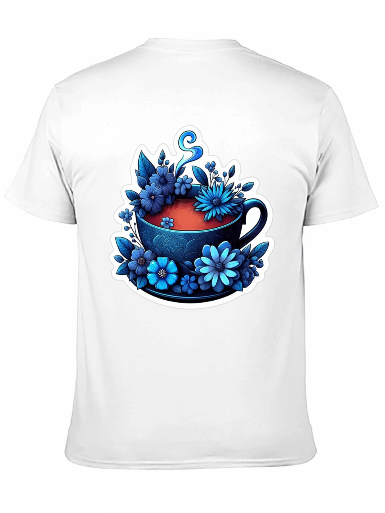 Floral Teacup Graphic Tee - Black