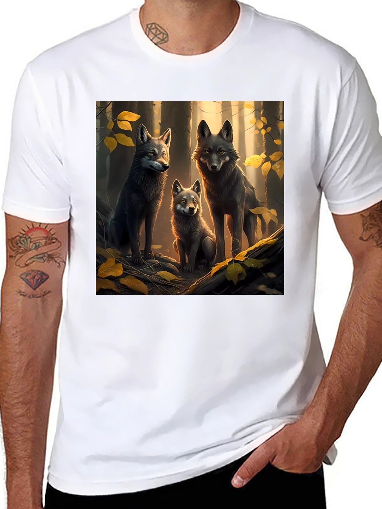 Wolf Pack Forest Graphic Tee