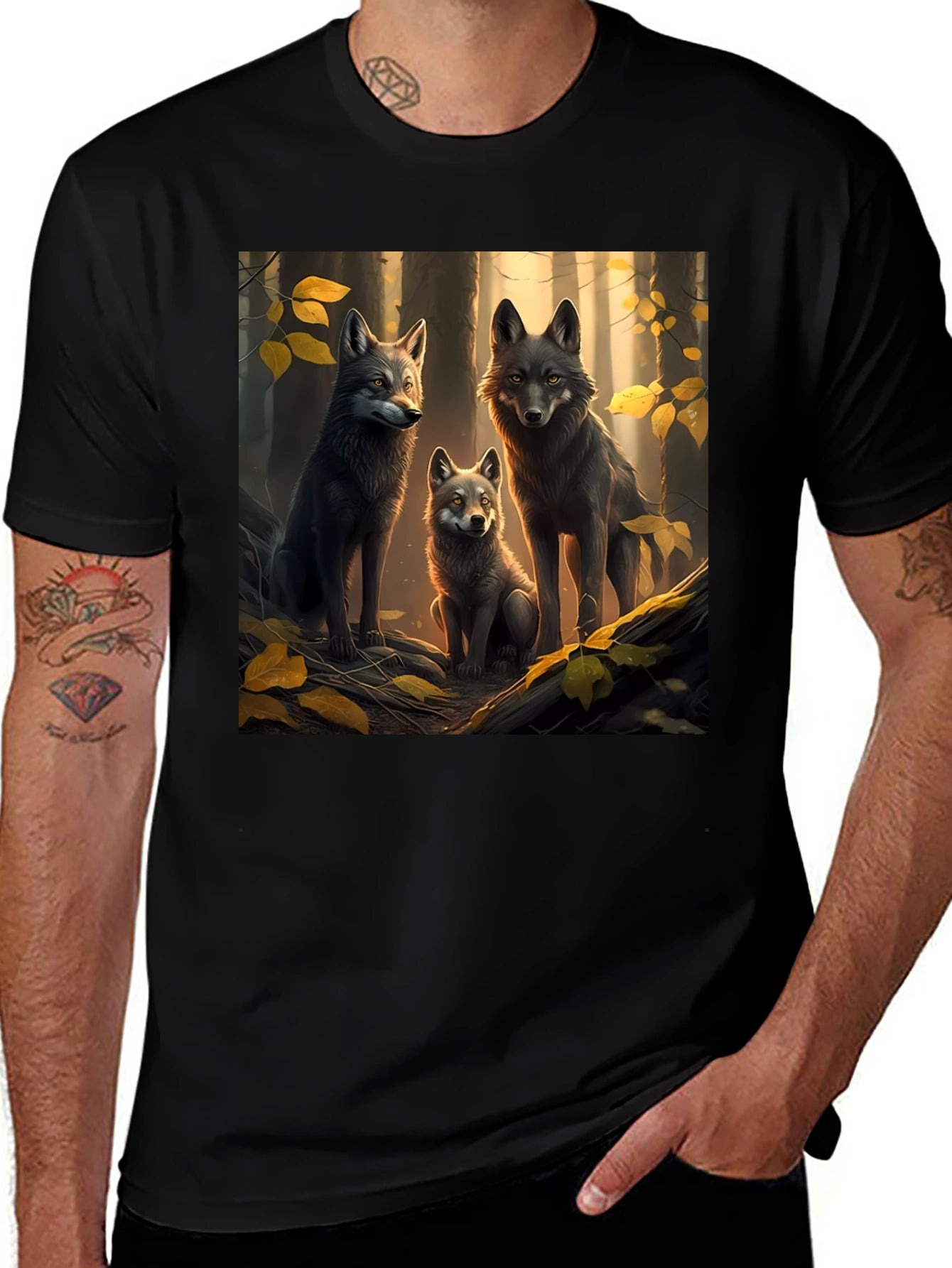 Wolf Pack Forest Graphic Tee