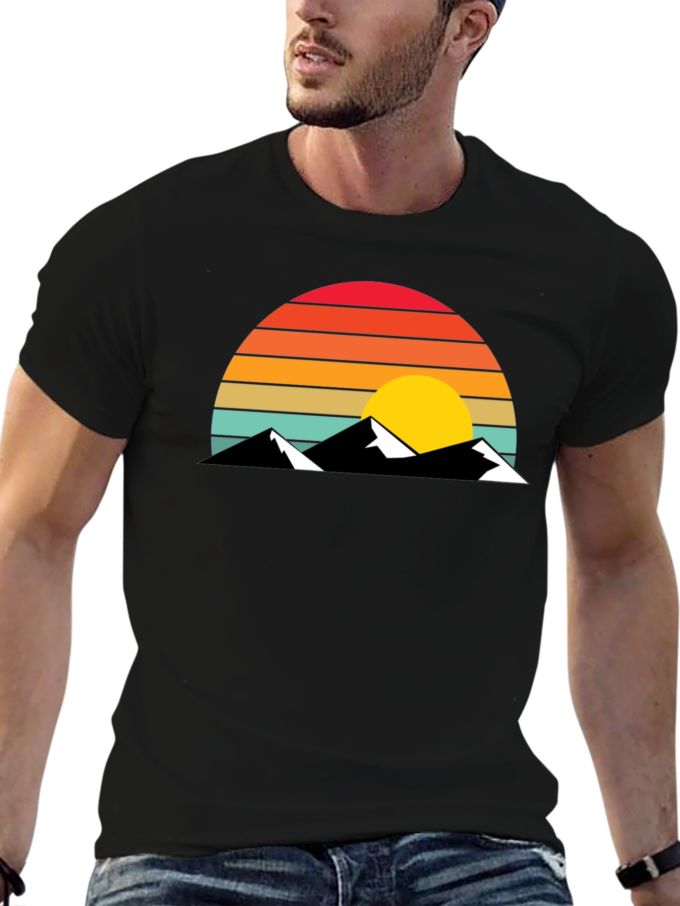 Retro Mountain Sunset T-Shirt