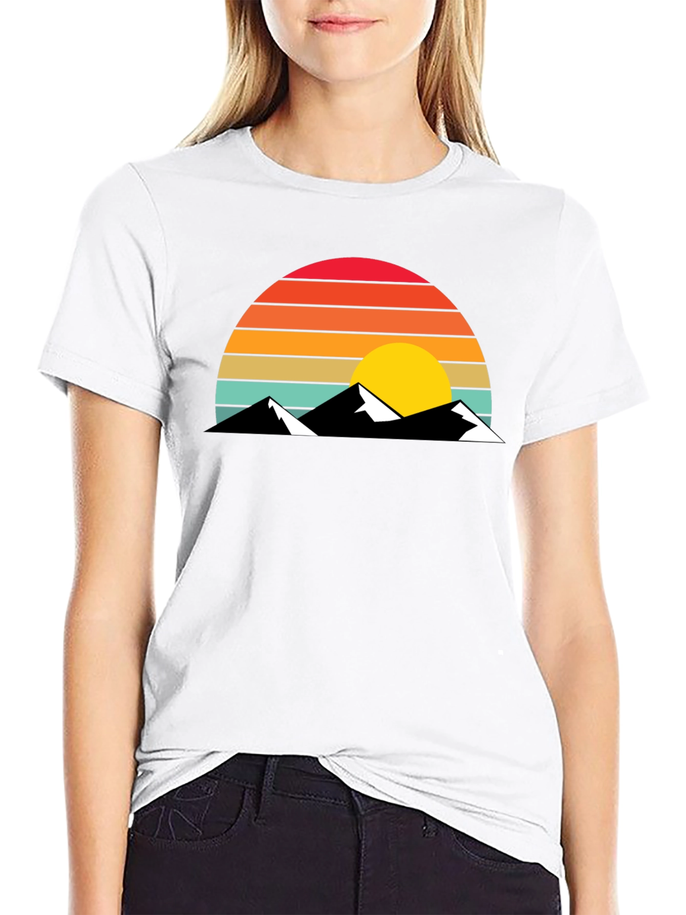 Retro Mountain Sunset T-Shirt