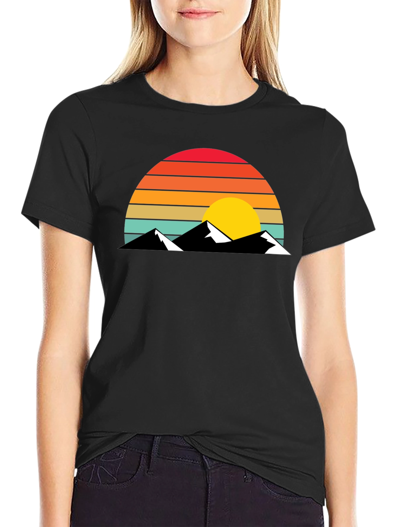 Retro Mountain Sunset T-Shirt