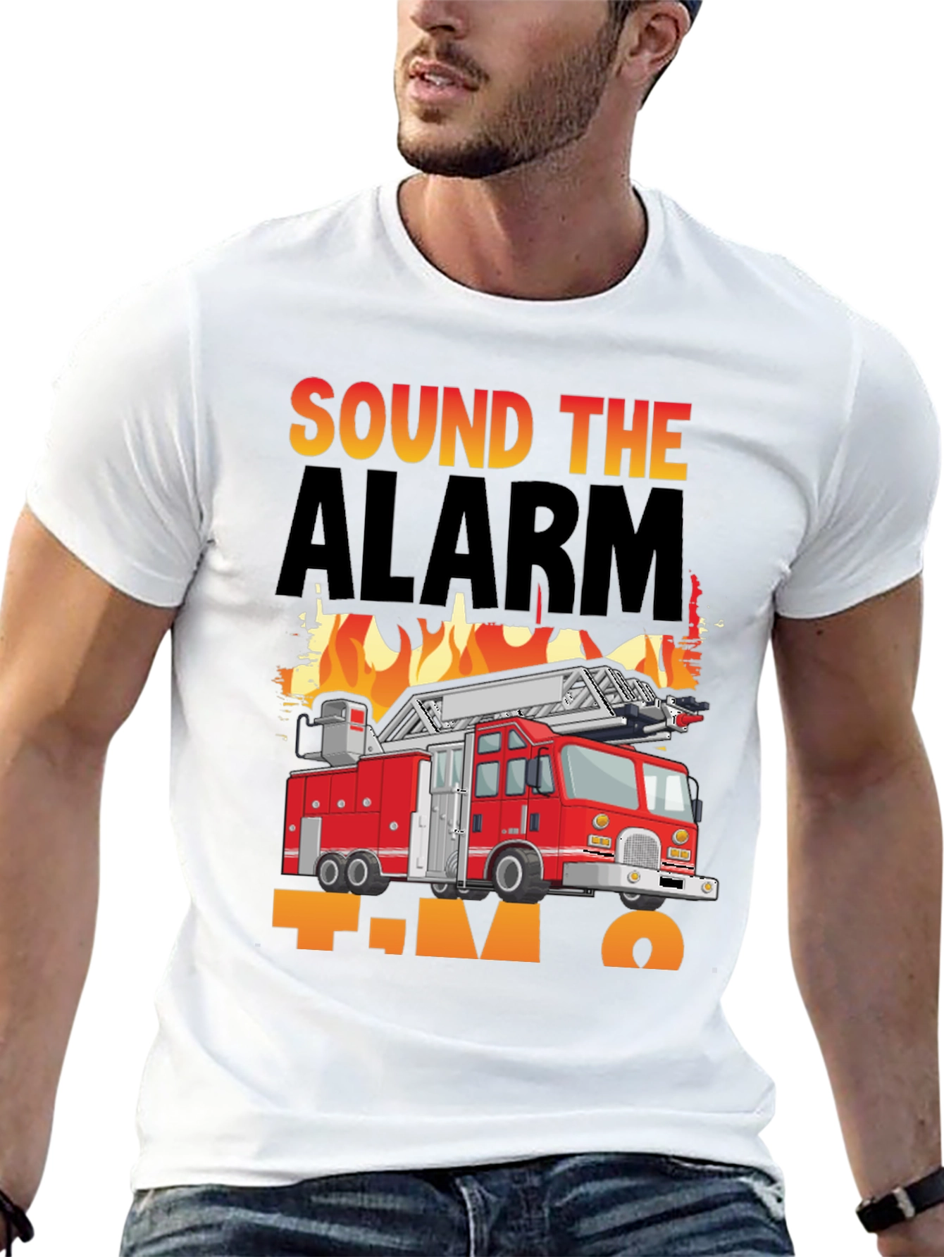 Sound The Alarm Im Two Firetruck T-Shirt